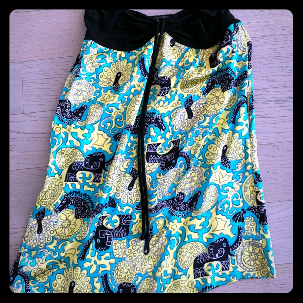 Alice and Tricia Tube Top silk mini dress